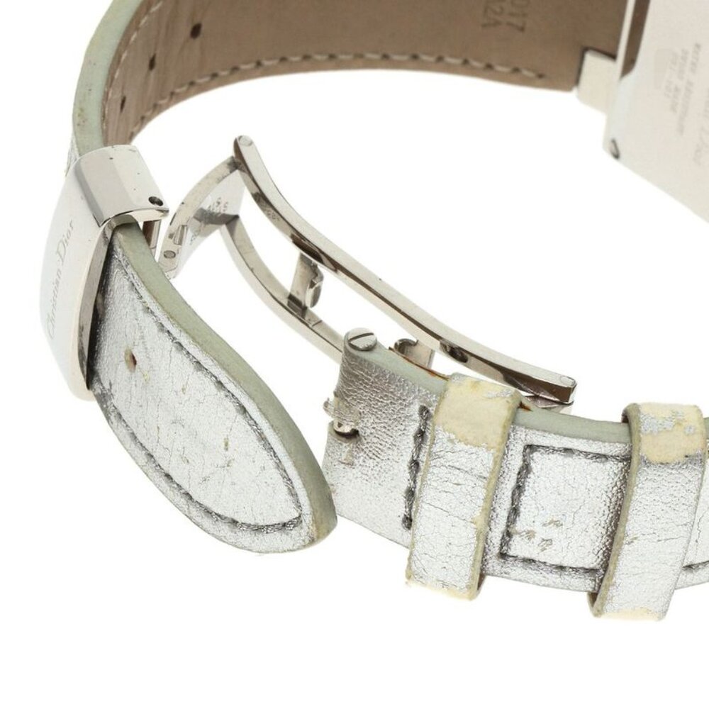 Dior Christian Riva Spark Ring Chronograph Watch SS Leather - Picture 9 of 15